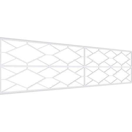 Ekena Millwork Set of Four Panels for 94 1/2"W x 24 1/4"H Hudson Fretwork Wainscot Wall Paneling WPKP12X01X47HSN